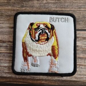 Butch English Bulldog Sew On 90s Y2k Dog Puppy  Embroidered Patch